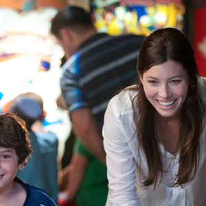 Noah Lomax as Lewis and Jessica Biel as Stacie in "Playing for Keeps." photo 3