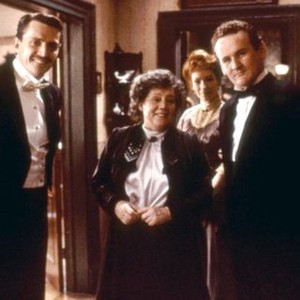 THE DEAD, Helena Carroll (second from left), Colm Meaney (far right), 1987. ©Vestron
