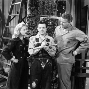 SARGE GOES TO COLLEGE, from left, June Preisser, Freddie Stewart, Alan Hale, Jr., 1947