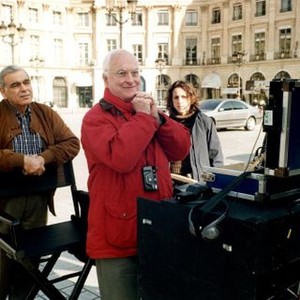 LE DIVORCE, Producer Ismail Merchant, director James Ivory on the set, 2003, (c) Fox Searchlight