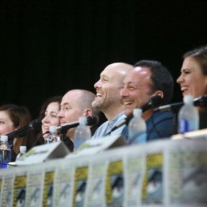 Marvel's Agent Carter, from left: Michele Fazekas, Tara Butters, Christopher Markus, Stephen McFeely, Louis D'Esposito, Hayley Atwell, 01/06/2015, ©ABC