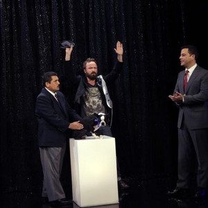 Jimmy Kimmel Live, Guillermo Rodriguez (L), Aaron Paul (C), Jimmy Kimmel (R), 'Episode 121', Season 11, Ep. #121, 09/18/2013, ©ABC