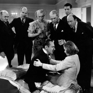 GO CHASE YOURSELF, (top) Granville Bates, Ted Oliver, Margaret Armstrong, George Irving, George Shelley, Frank Thomas, (bot) Fritz Feld, Lucille Ball, 1938