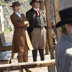 Hell on Wheels, Dominique McElligott (L), Colm Meaney (R), 'Scabs', Season 2, Ep. #4, 09/02/2012, ©AMC