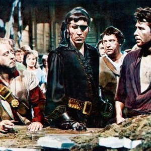 PIRATES OF BLOOD RIVER, from left, Michael Ripper, Christopher Lee, 1962