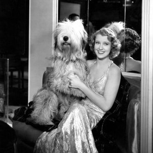 ONE HOUR WITH YOU, Jeanette MacDonald with pet dog, Cappy, on-set, 1932