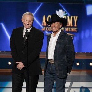 The 48th Annual Academy of Country Music Awards, Jerry Jones (L), George Strait (R), 04/07/2013, ©CBS