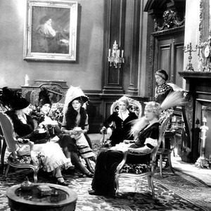 FRISCO JENNY, Fritzi Ridgeway (center, white feathered hat), Ruth Chatterton, (back, second from right),  Helen Jerome Eddy, (far right), 1932