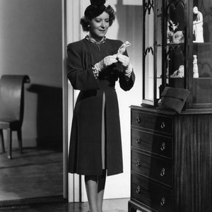MR. AND MRS. NORTH, Gracie Allen, in brown-over-beige wool-crepe dress by Robert Kalloch, 1942