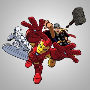 Silver Surfer, Iron Man and Thor (from left)