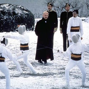 Kenneth Branagh (left) stars as Hamlet and Michael Maloney (right) as Laertes.