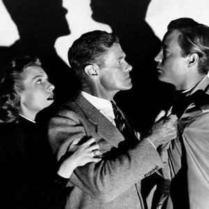 FEAR IN THE NIGHT, from left, Ann Doran, Paul Kelly, DeForest Kelley, 1947